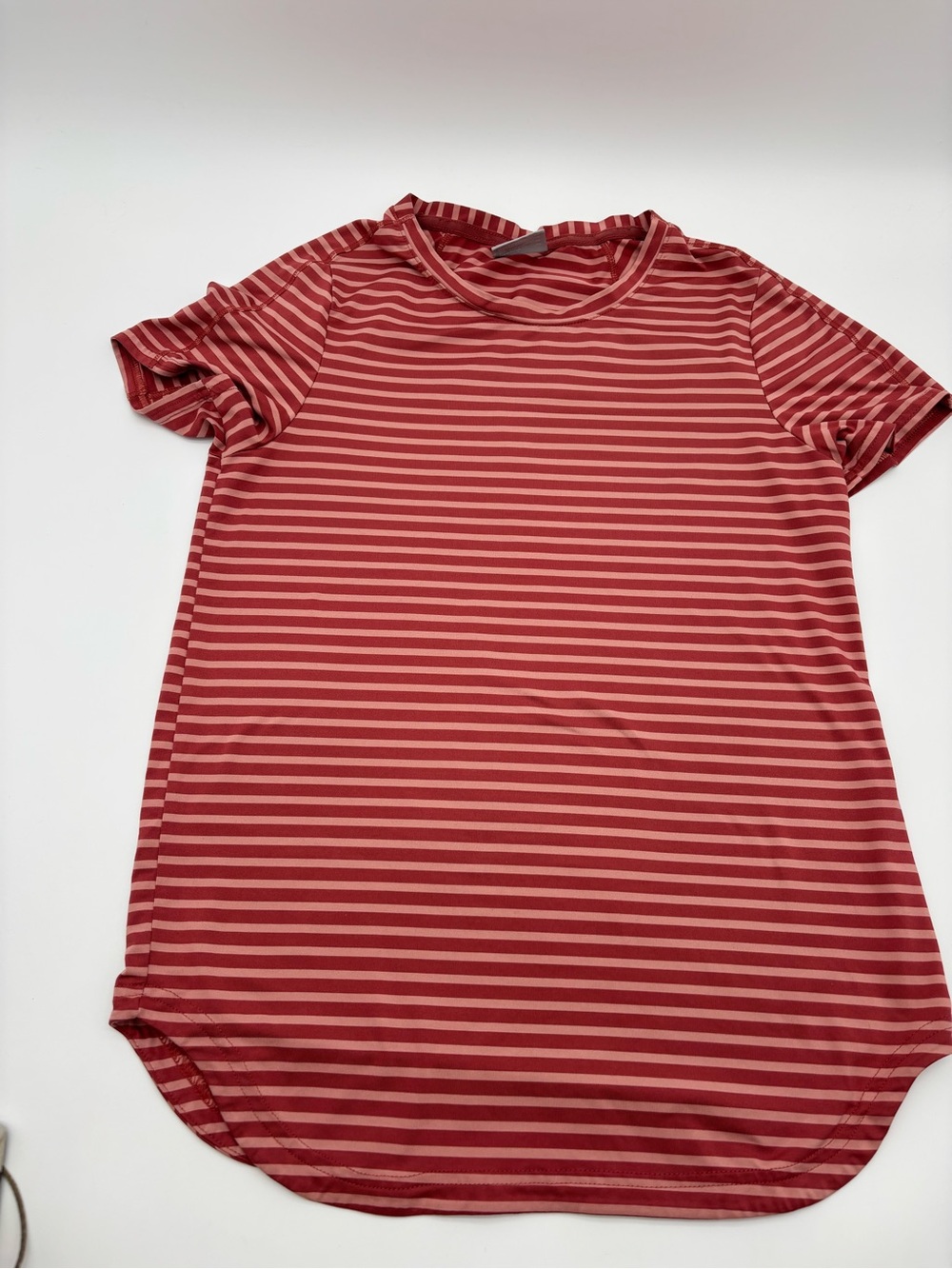 Columbia Women's Coral Light Pink Striped Short Sleeve Tee